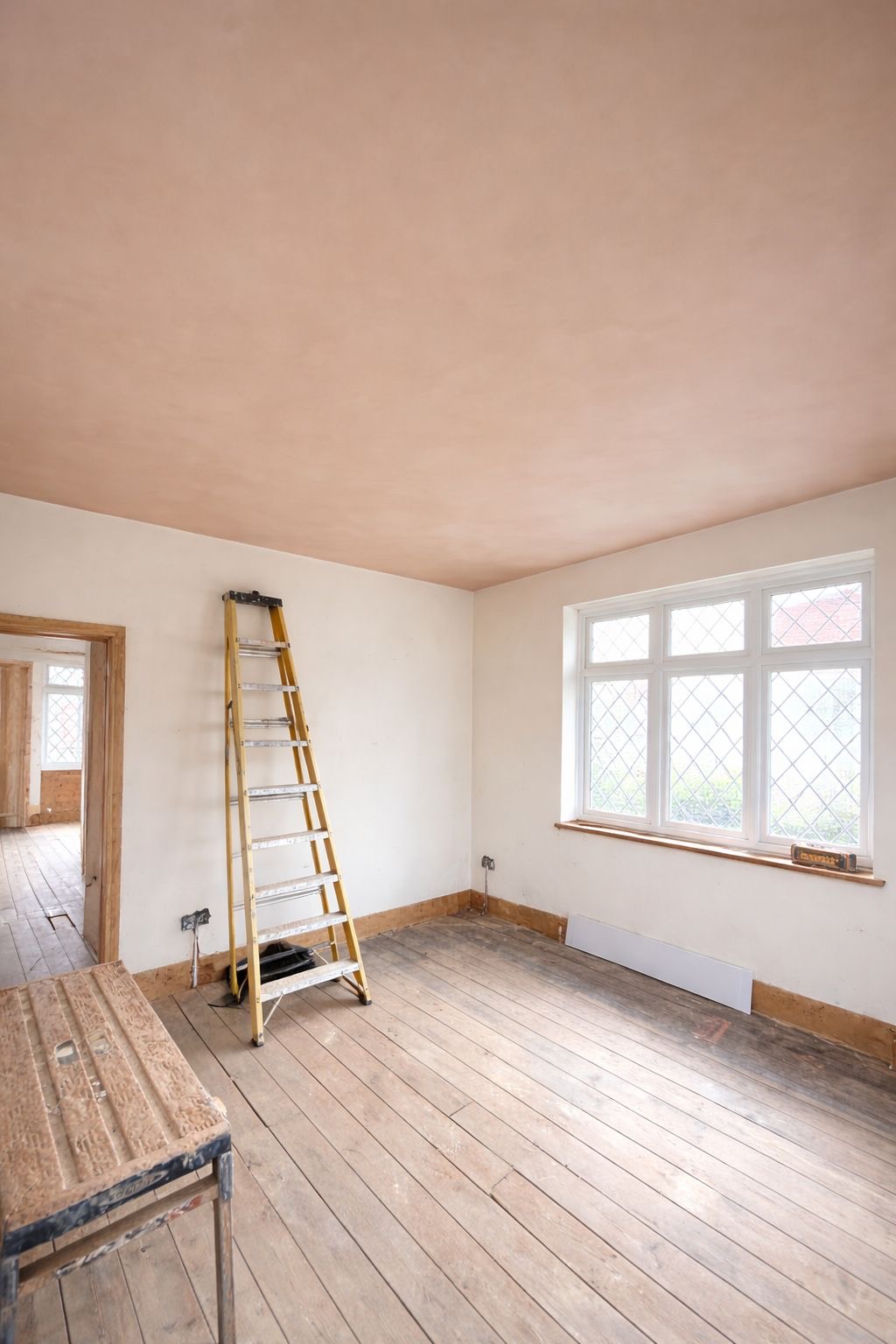 D Ward Plastering — freshly plastered room